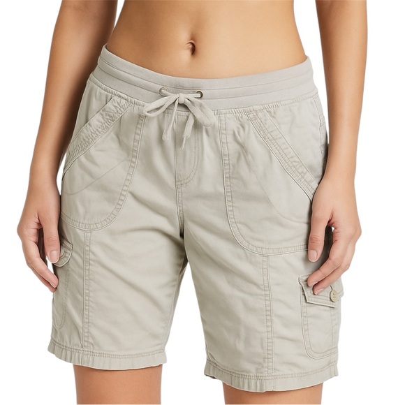 supplies Pants - Supplies Tan Cargo Shorts with Elastic Waistband and Relaxed Fit 18W